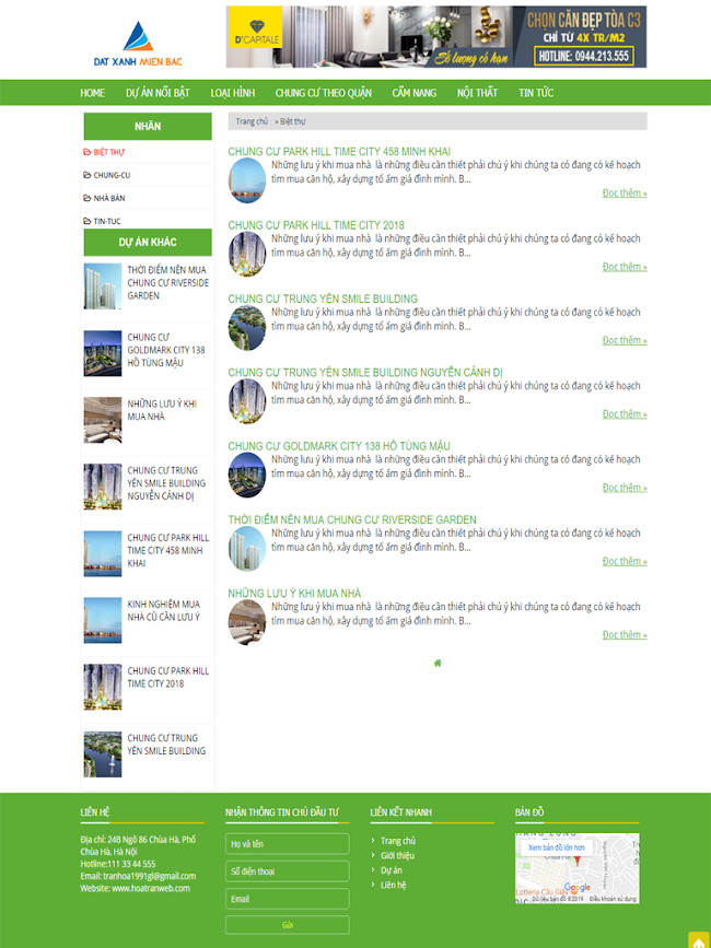 Template blogspot bất động sản nhà đất đẹp